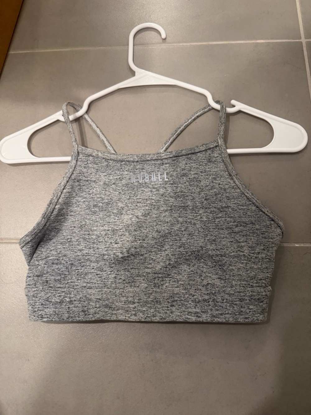 NOBULL Grey Heather High-Neck Strappy Sports Bra Bundle